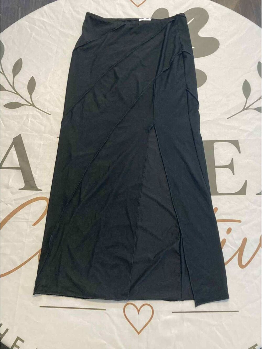 Princess Polly Black Wrap Maxi Skirt Size US 6